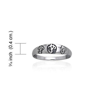 Triple Om Silver Ring TRI064 - Jewelry